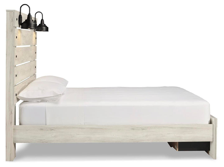 Cambeck Queen Panel Storage Bed, Dresser, Mirror and Nightstand - Whitewash (7)