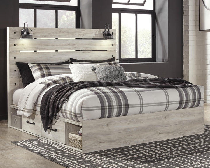 Cambeck King Storage Bed, Dresser, Chest and 2 Nightstands - Whitewash (27)