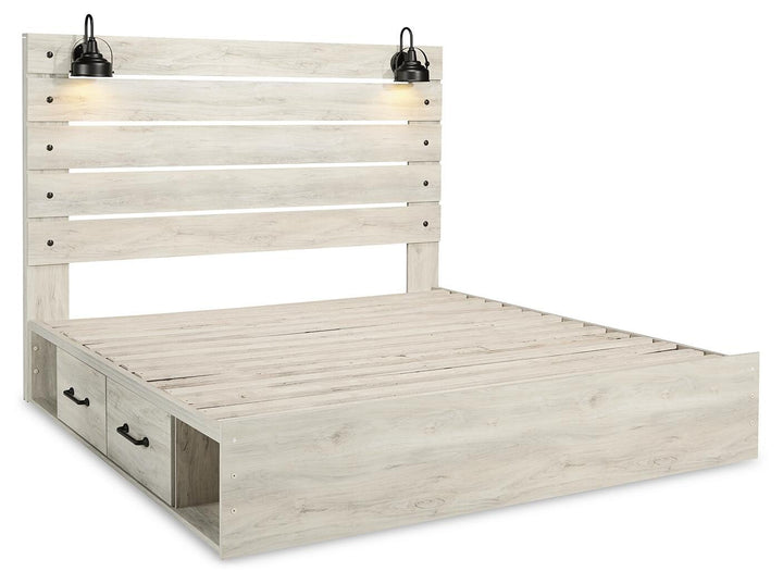Cambeck King Storage Bed, Dresser, Chest and 2 Nightstands - Whitewash (13)