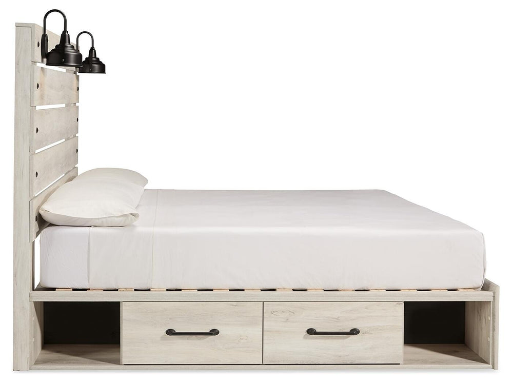 Cambeck King Storage Bed, Dresser, Chest and 2 Nightstands - Whitewash (15)