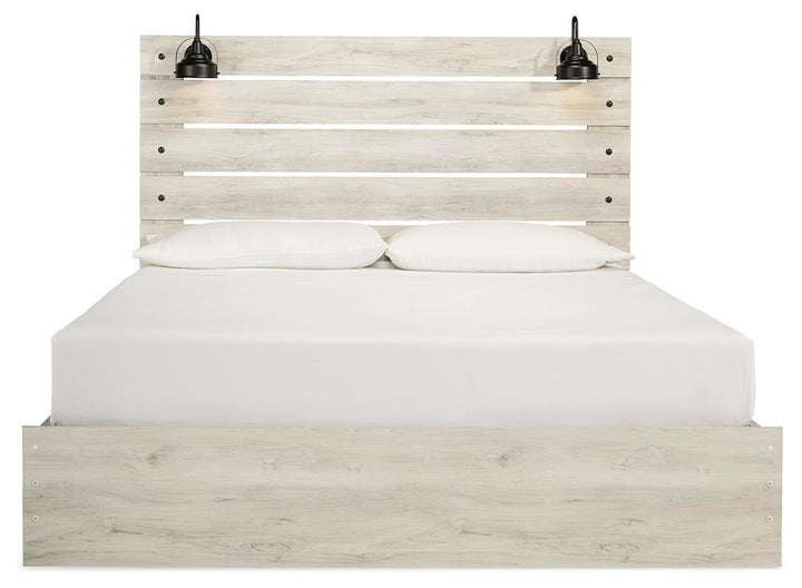 Cambeck King Panel Bed with Storage, Chest and Nightstand - Whitewash (4)