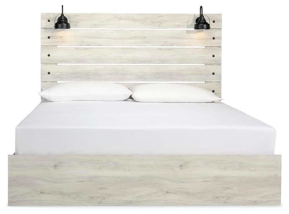 Cambeck King Panel Bed, Dresser, Mirror, Chest and 2 Nightstands - Whitewash (13)