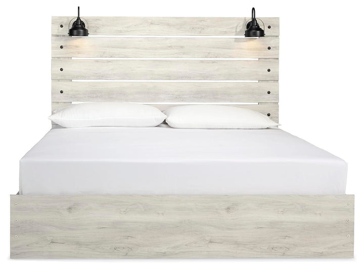 Cambeck King Panel Bed - Whitewash (3)