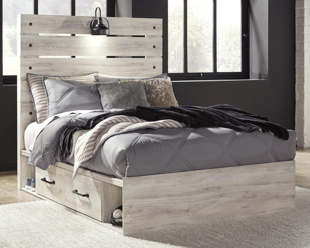 Cambeck Full Panel Bed, Dresser, Chest and Nightstand - Whitewash (24)