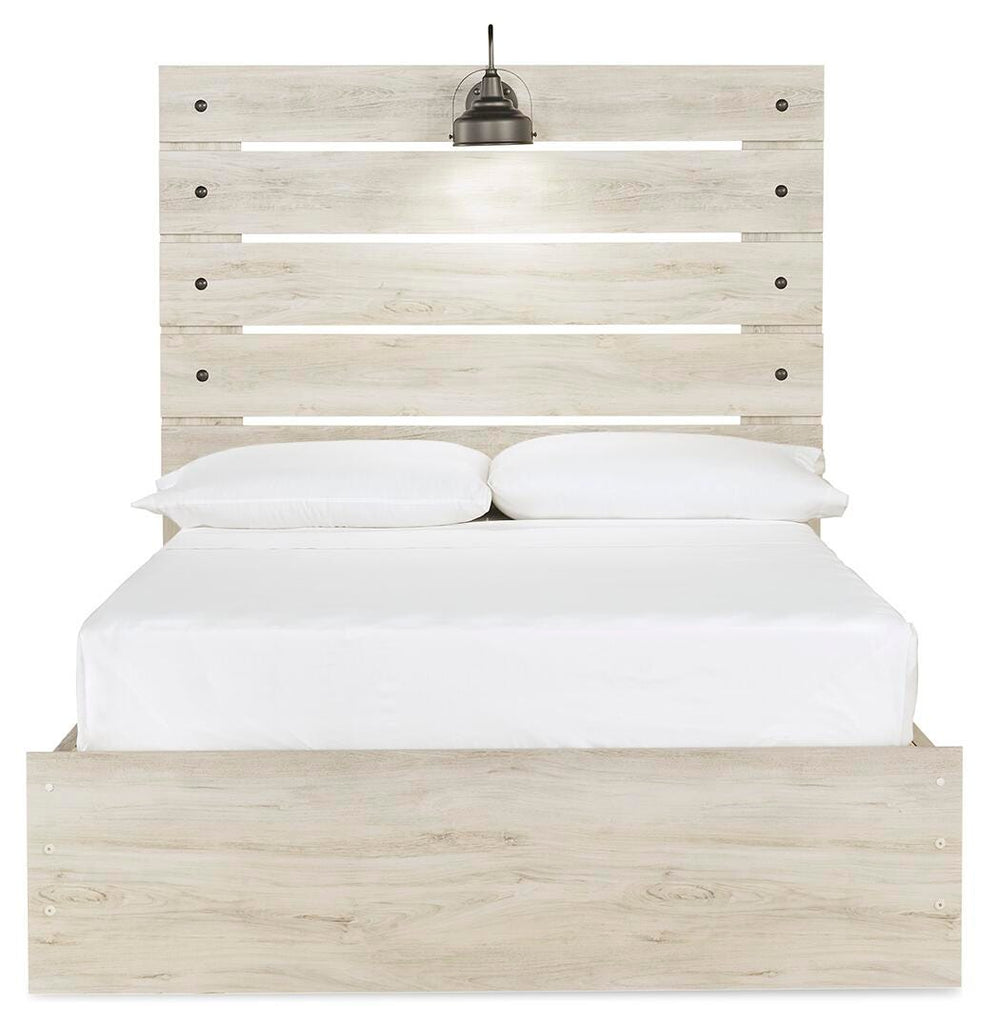 Cambeck Full Panel Bed with 2 Storage Drawers - Whitewash (3)