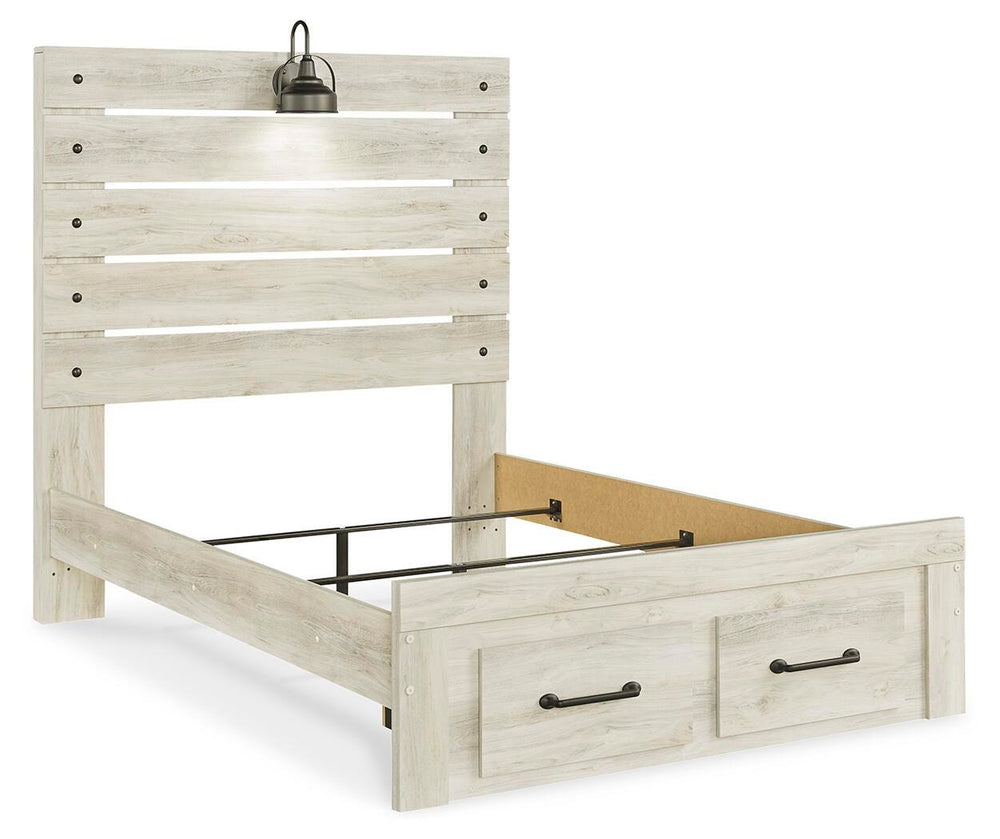 Cambeck Full Panel Bed, Dresser, Mirror and Nightstand - Whitewash (8)