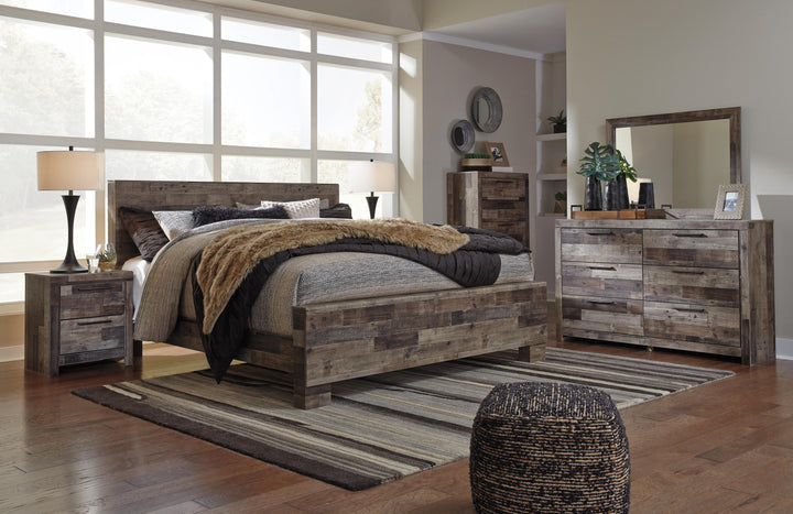 Derekson King Panel Bed - Multi Gray (5)