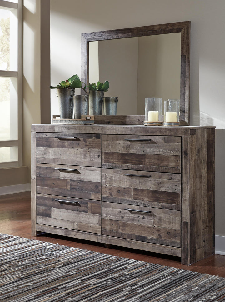Derekson Dresser and Mirror - Multi Gray (2)