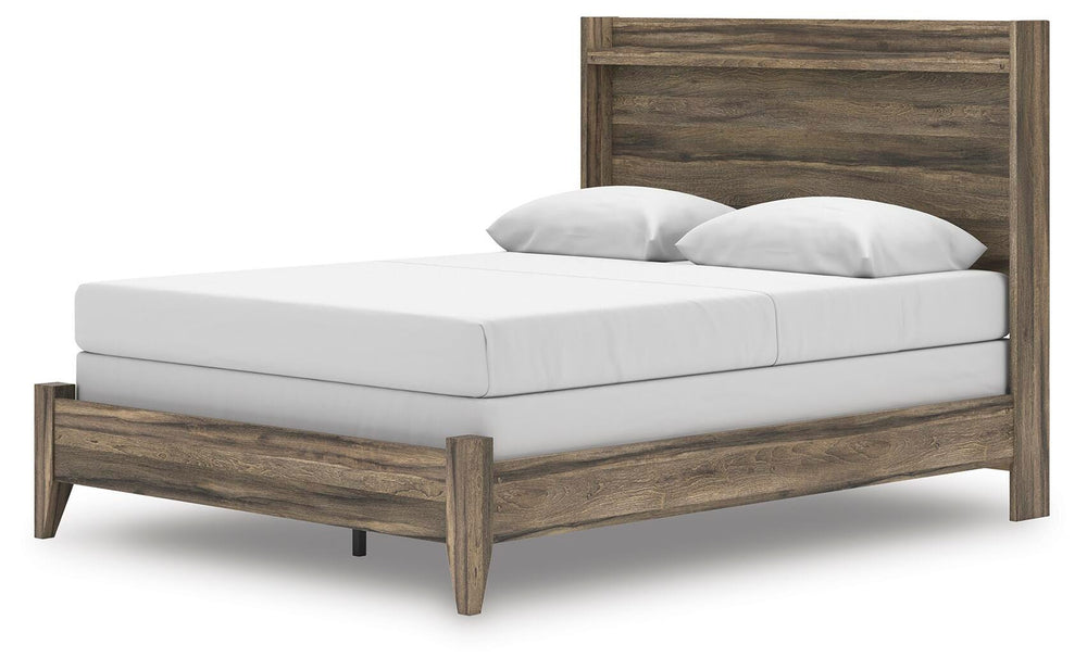 Elbrim Queen Panel Bed - Dark Brown (4)