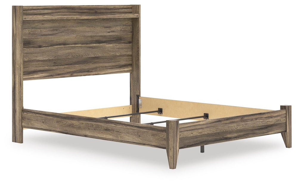 Elbrim Queen Panel Bed - Dark Brown (3)