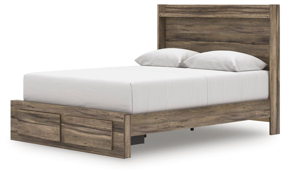 Elbrim Queen Panel Storage Bed, Dresser, Mirror and Nightstand - Brown (15)