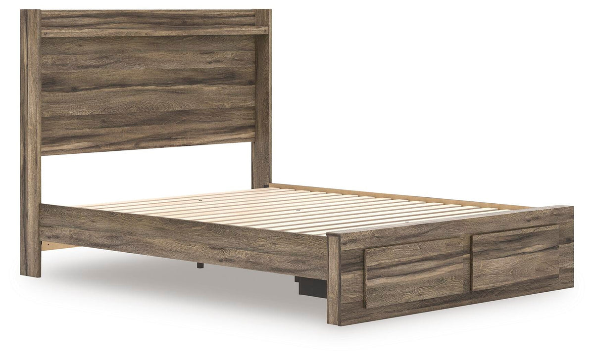 Elbrim Queen Panel Storage Bed - Brown (2)