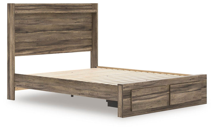 Elbrim Queen Panel Storage Bed, Dresser, Mirror and Nightstand - Brown (10)