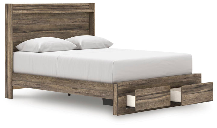 Elbrim Queen Panel Storage Bed, Dresser, Mirror and Nightstand - Brown (11)