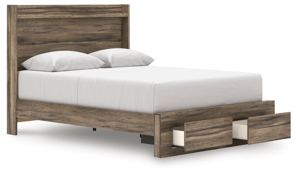 Elbrim Queen Panel Storage Bed, Dresser, Mirror and Nightstand - Brown (11)