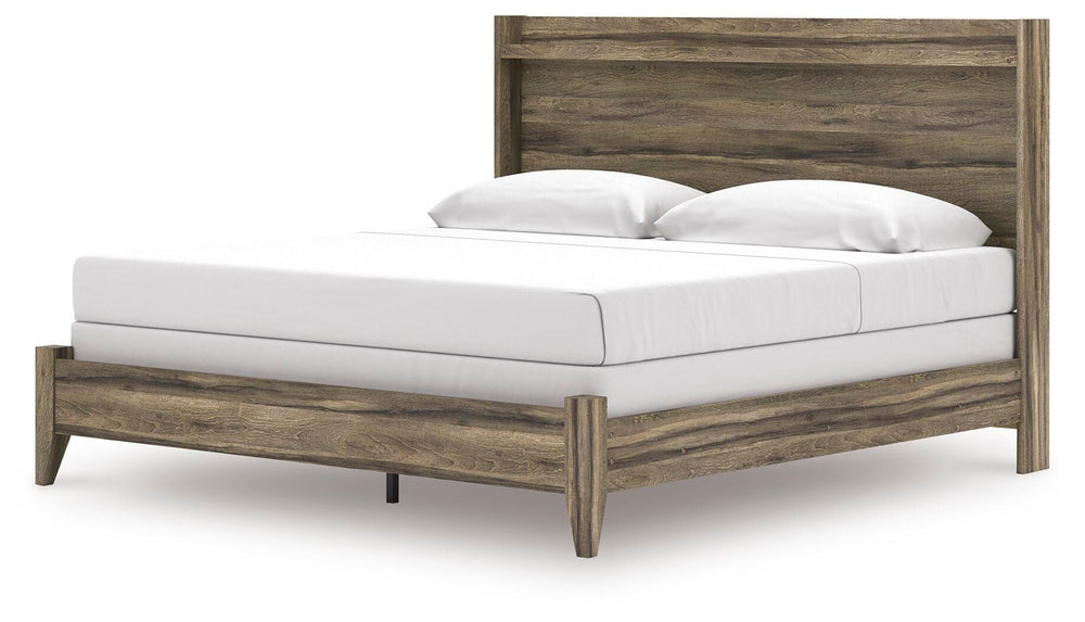 Elbrim King Panel Bed - Dark Brown (4)