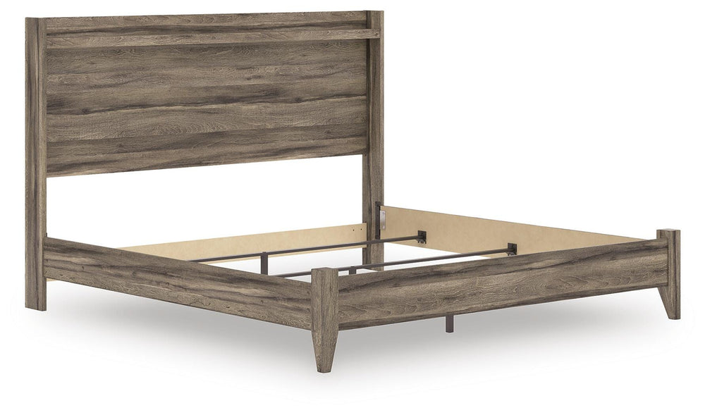 Elbrim King Panel Bed - Dark Brown (3)