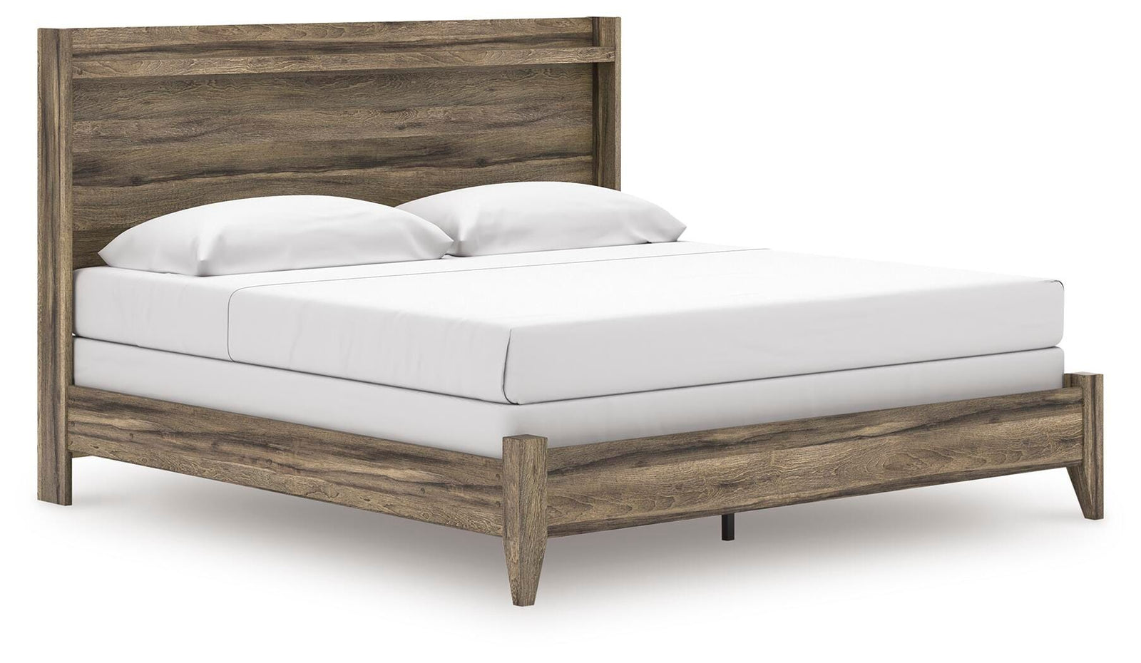 Elbrim King Panel Bed - Dark Brown (1)