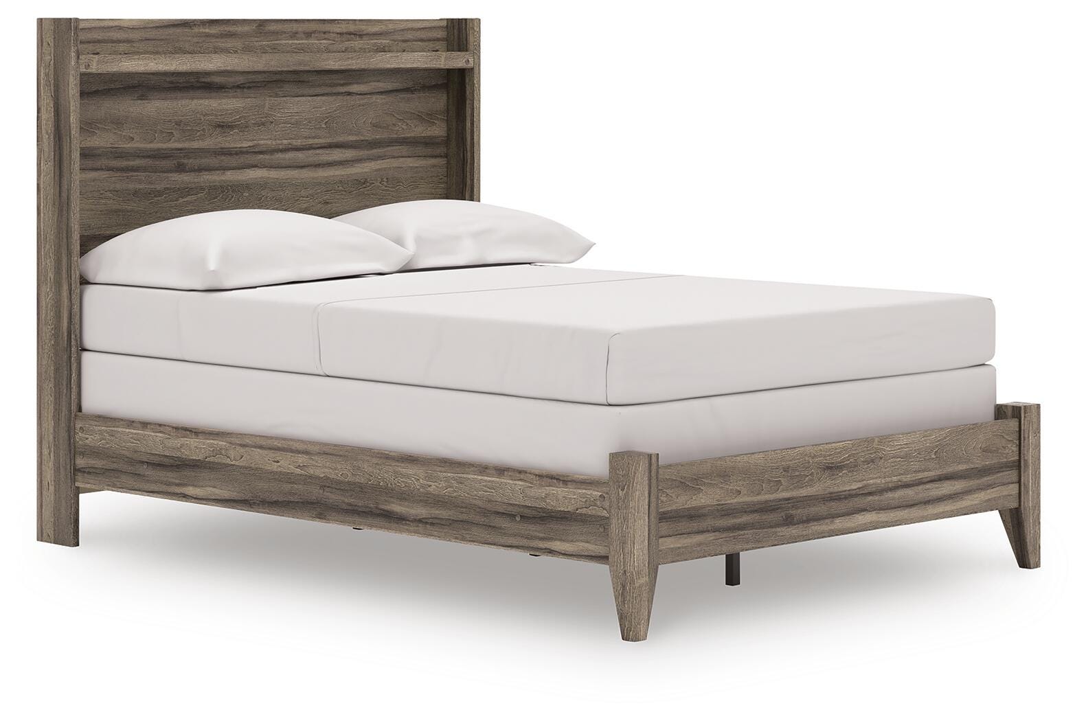 Elbrim Full Panel Bed - Dark Brown (1)