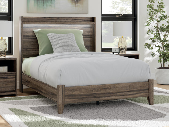 Elbrim Full Panel Bed - Dark Brown (2)