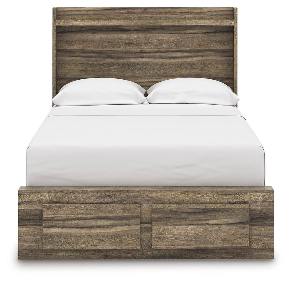 Elbrim Full Panel Storage Bed - Brown (6)