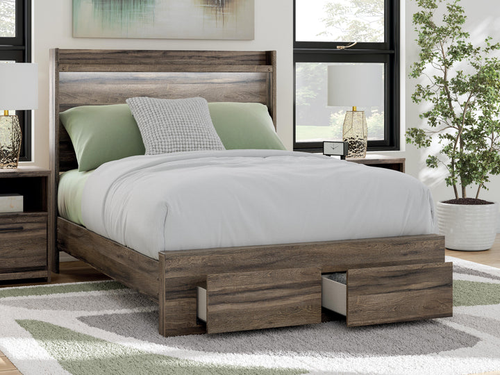 Elbrim Full Panel Storage Bed - Brown (2)