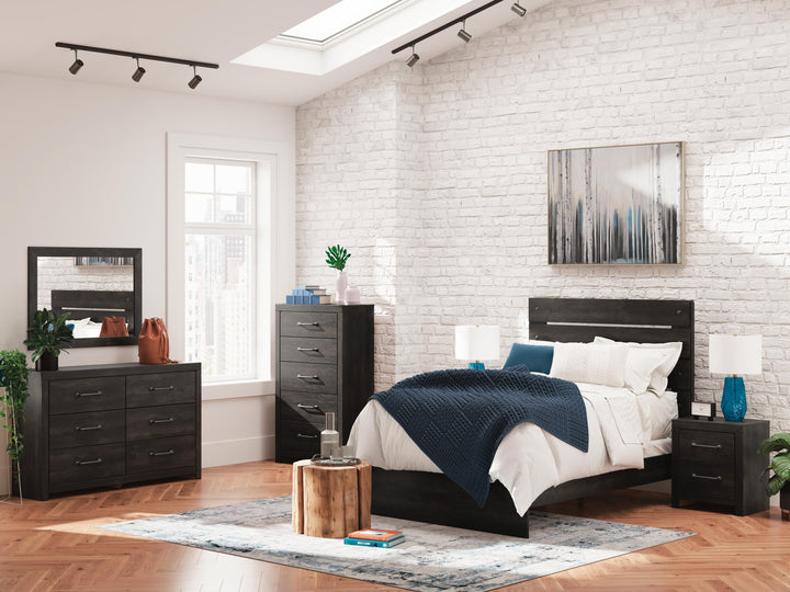 Hollivern Full Panel Bed - Dark Gray (11)