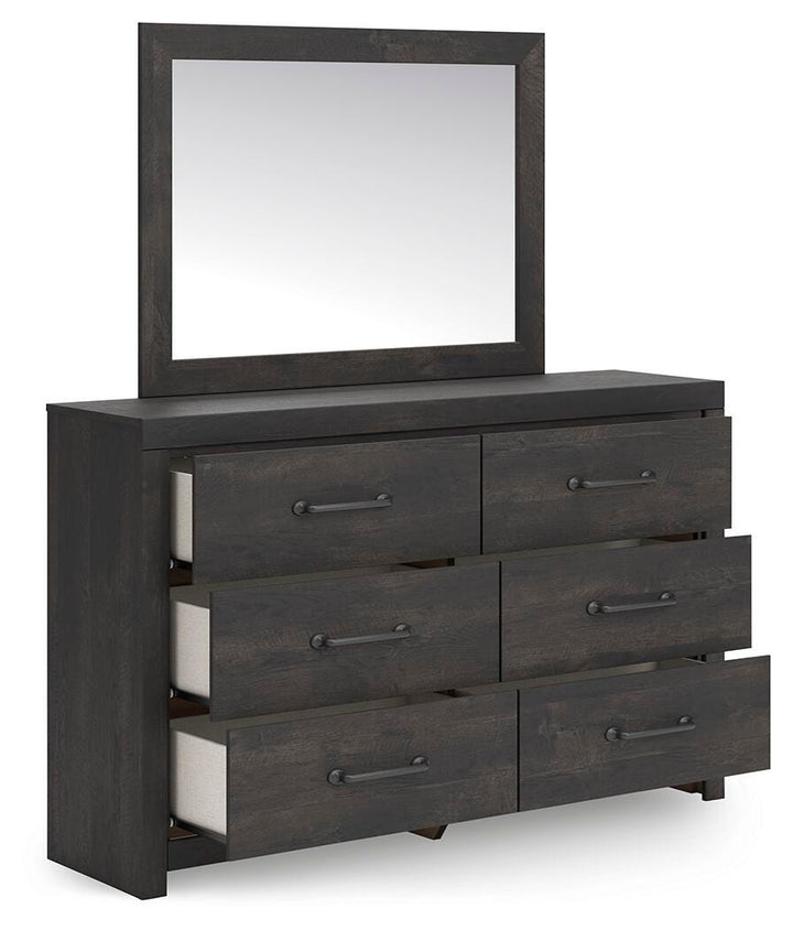 Hollivern Dresser and Mirror - Dark Gray (4)