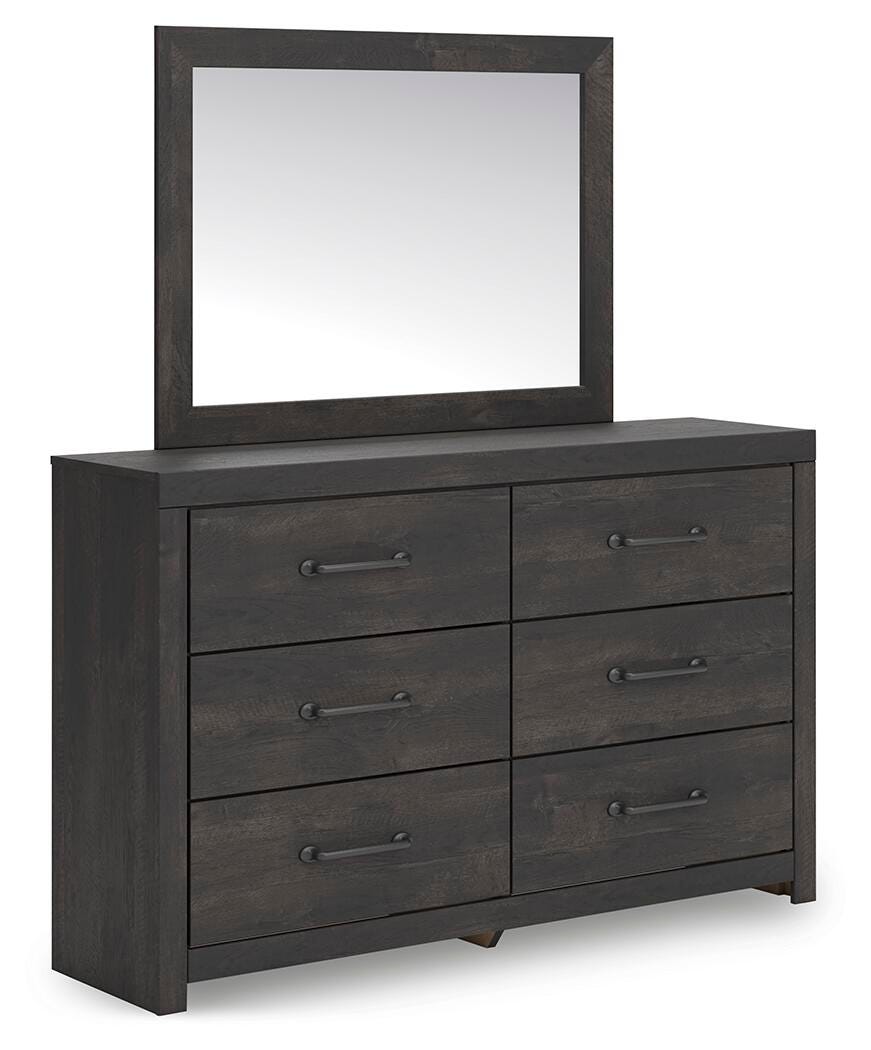 Hollivern Dresser and Mirror - Dark Gray (1)