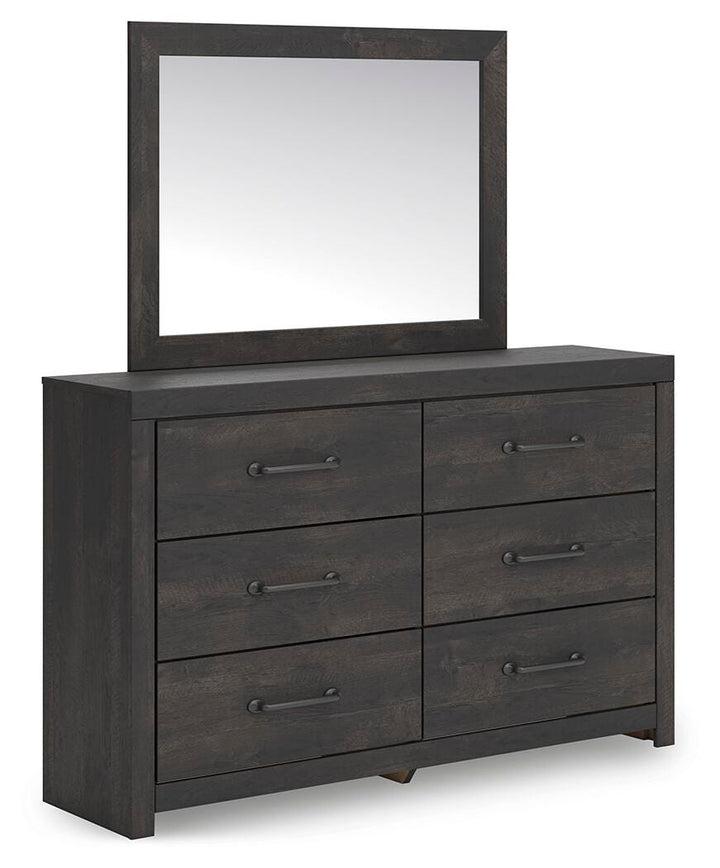 Hollivern Dresser and Mirror - Dark Gray (1)