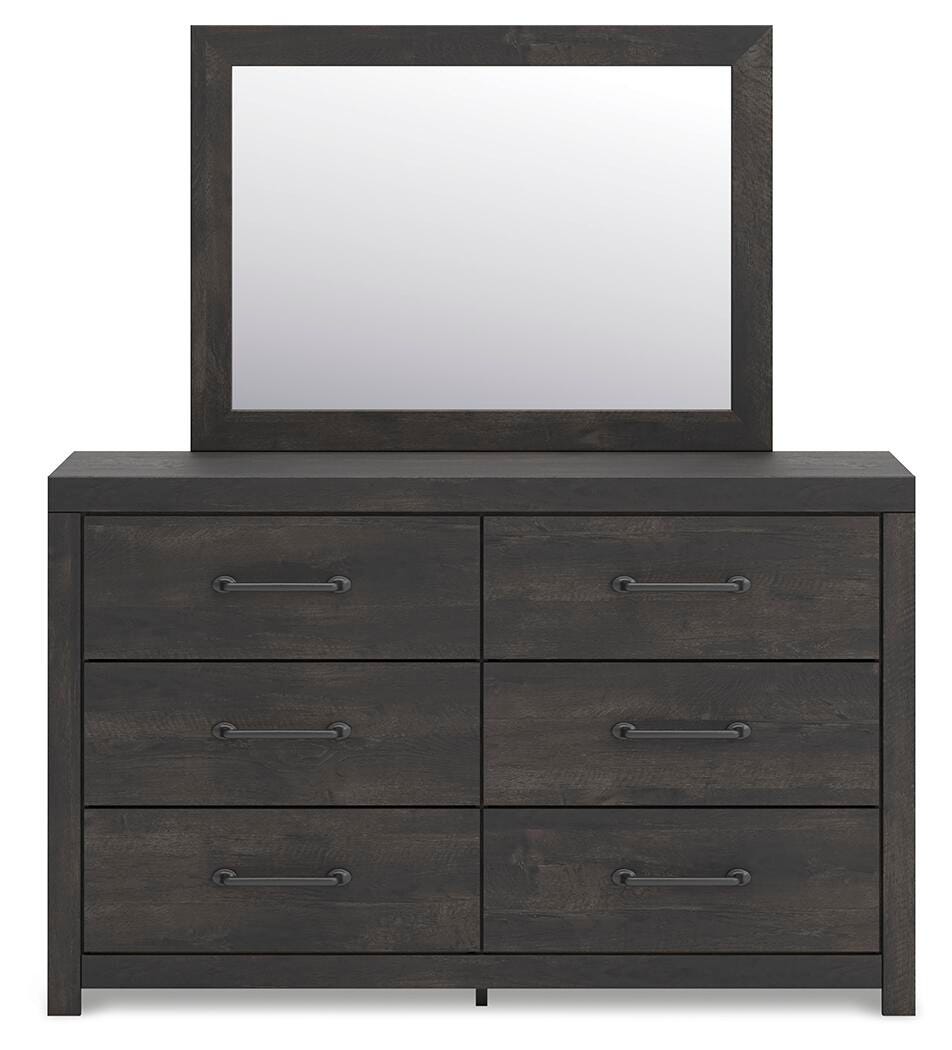 Hollivern Dresser and Mirror - Dark Gray (5)