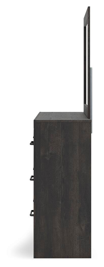 Hollivern Dresser and Mirror - Dark Gray (7)