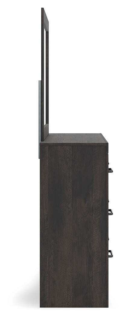 Hollivern Dresser and Mirror - Dark Gray (8)