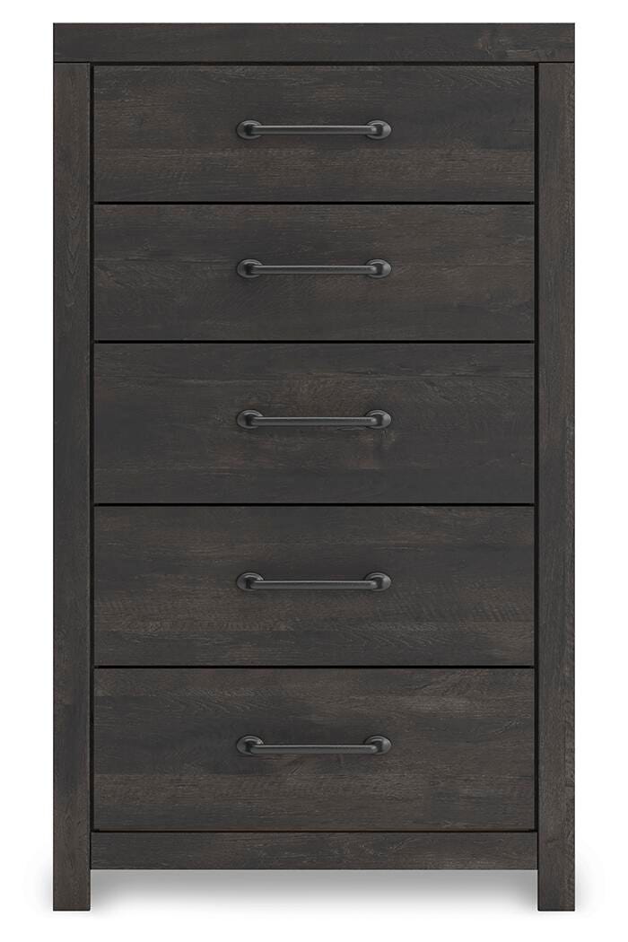 Hollivern Chest of Drawers - Dark Gray (5)