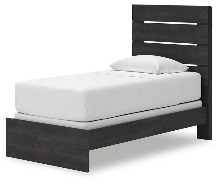 Hollivern Twin Panel Bed - Dark Gray (5)
