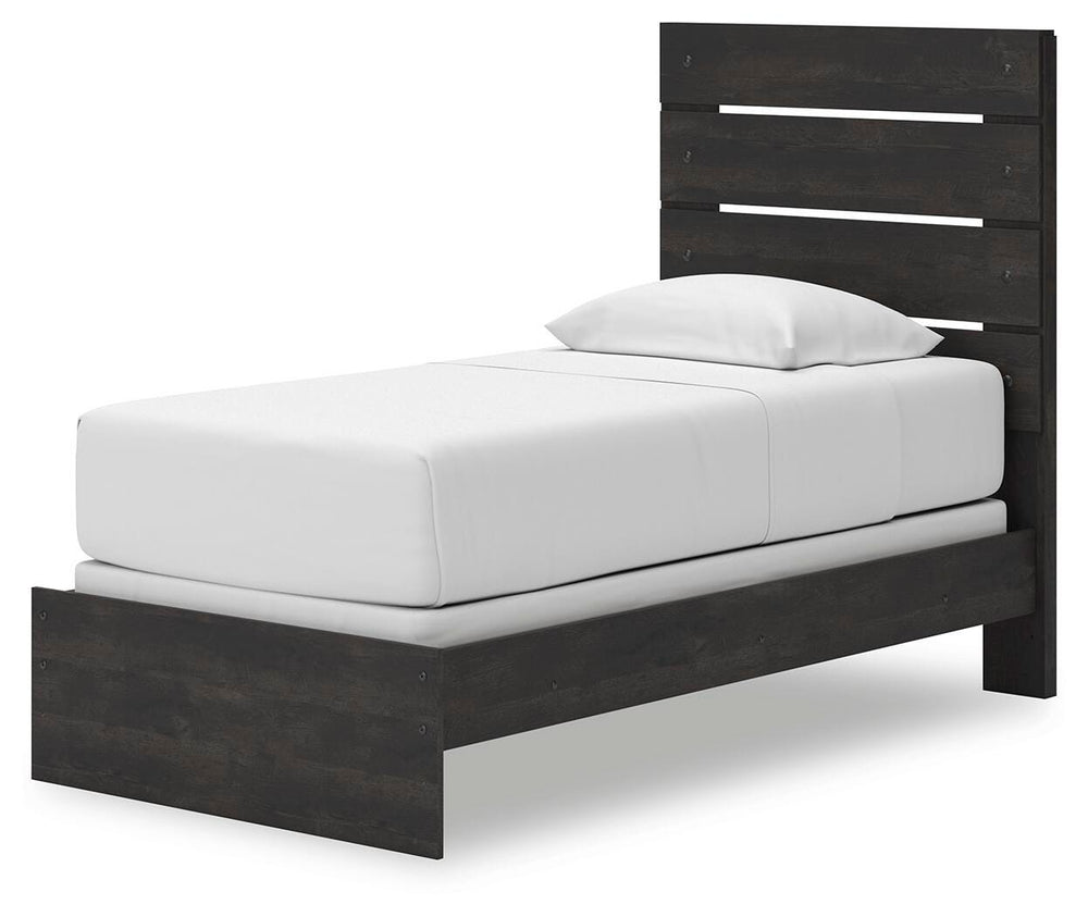 Hollivern Twin Panel Bed - Dark Gray (5)