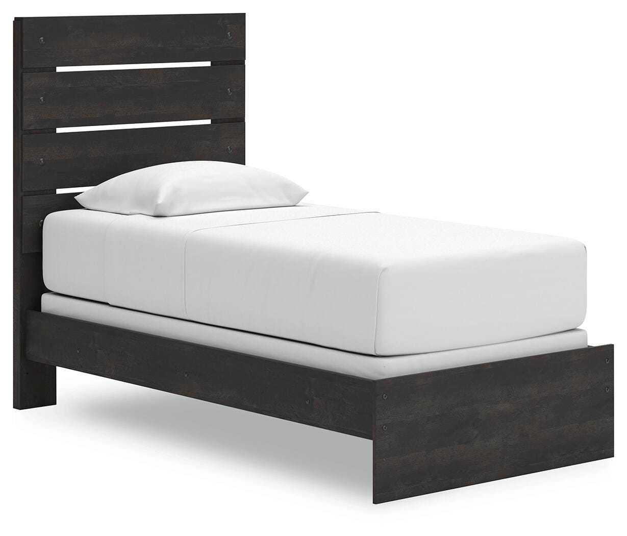 Hollivern Twin Panel Bed - Dark Gray (1)
