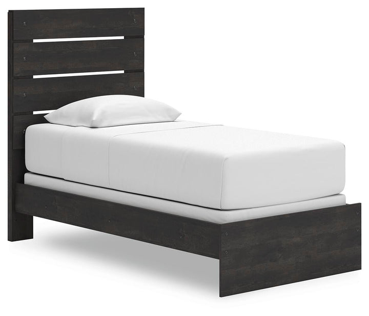 Hollivern Twin Panel Bed - Dark Gray (1)