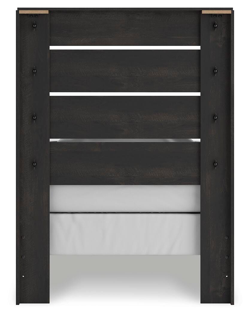 Hollivern Twin Panel Bed - Dark Gray (7)