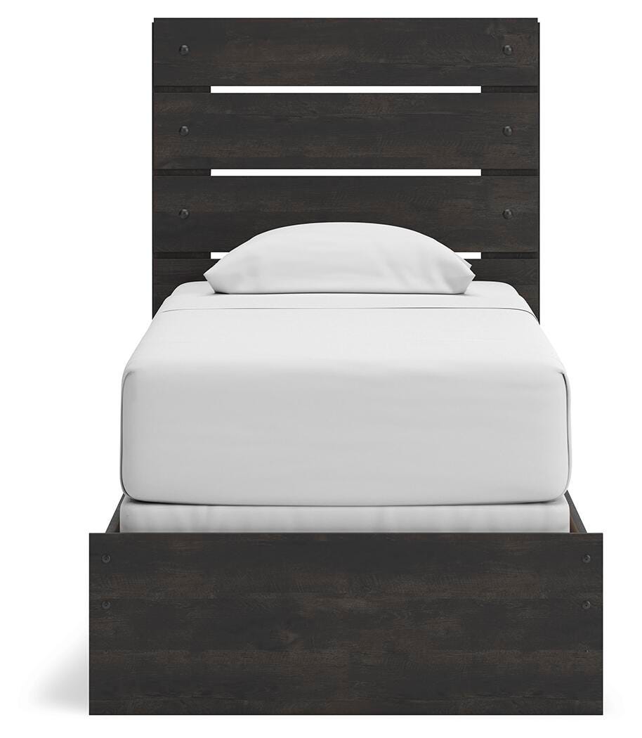 Hollivern Twin Panel Bed - Dark Gray (6)
