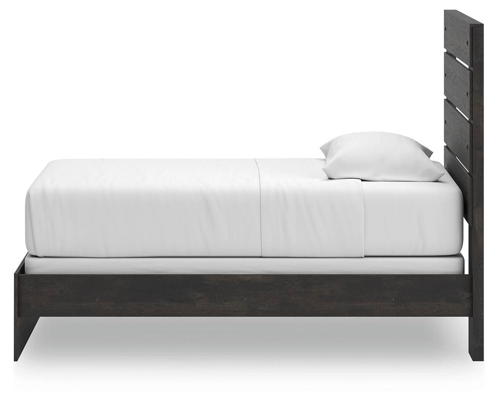 Hollivern Twin Panel Bed - Dark Gray (8)