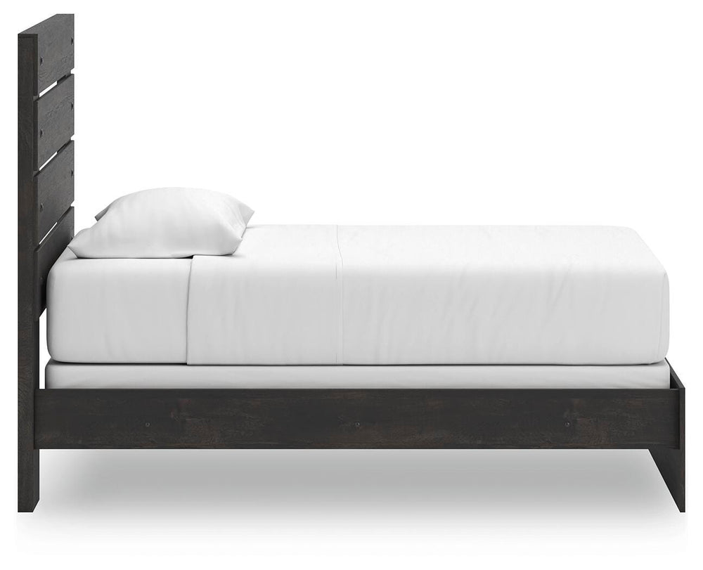 Hollivern Twin Panel Bed - Dark Gray (9)