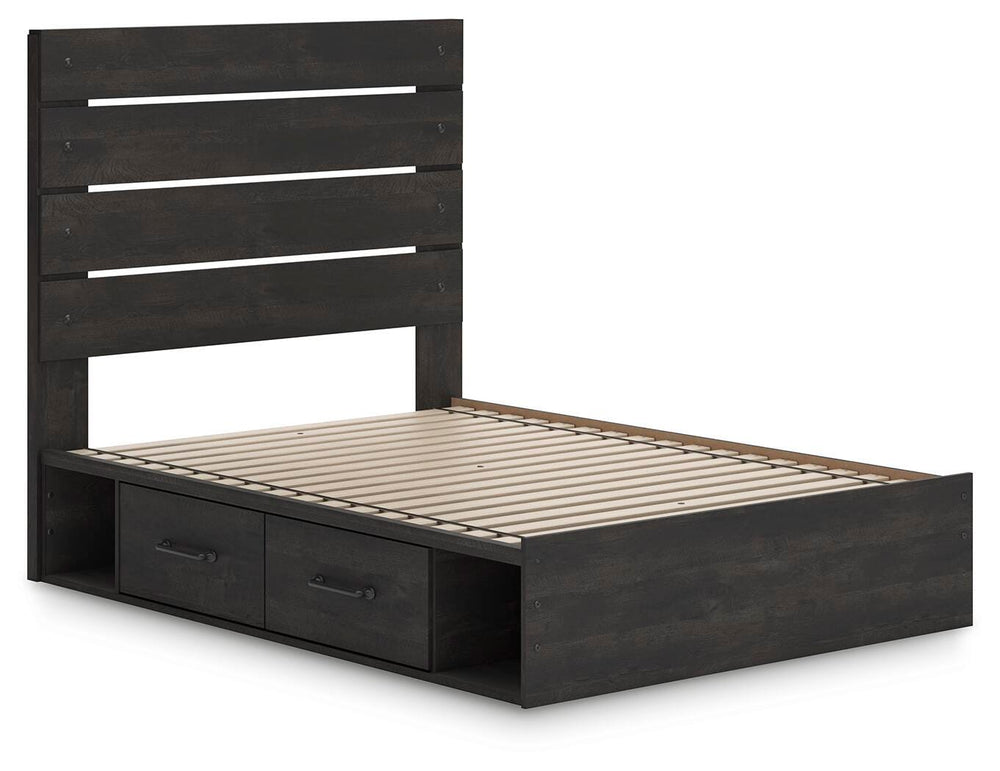 Hollivern Full Panel Storage Bed - Dark Gray (3)
