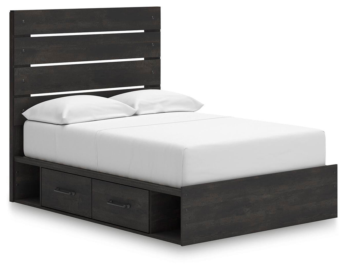 Hollivern Full Panel Storage Bed - Dark Gray (1)