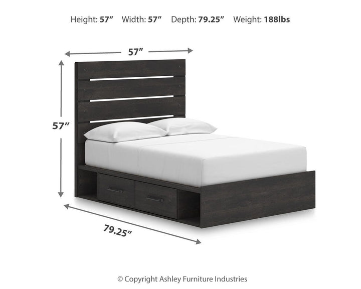 Hollivern Full Panel Storage Bed - Dark Gray (4)