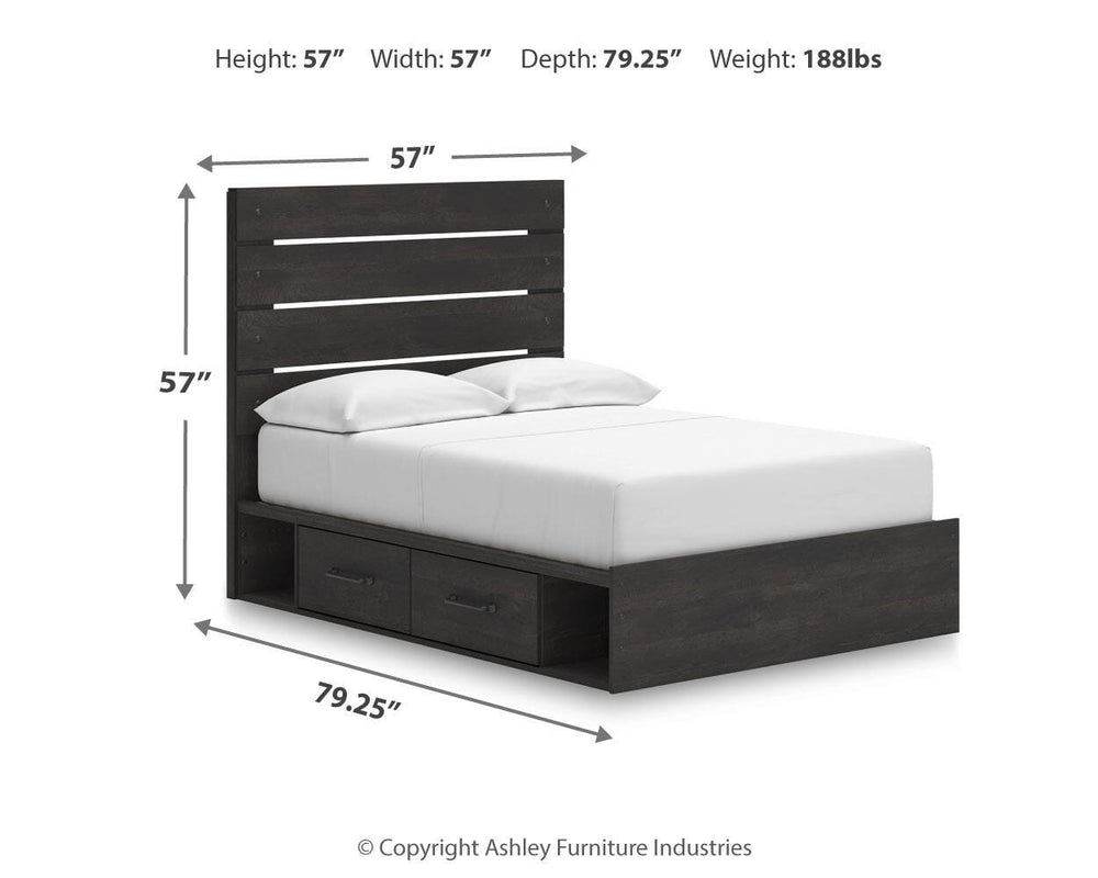 Hollivern Full Panel Storage Bed - Dark Gray (4)