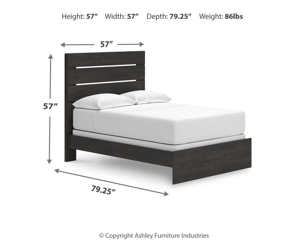 Hollivern Full Panel Bed - Dark Gray (4)