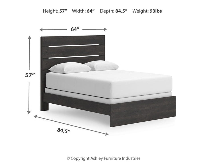 Hollivern Queen Panel Bed - Dark Gray (4)