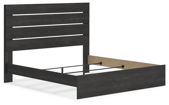 Hollivern King Panel Bed - Dark Gray (3)