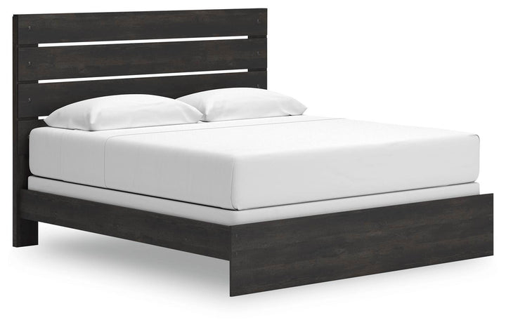 Hollivern King Panel Bed - Dark Gray (1)